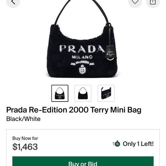 Prada re-Edition Terry bag in black - Picture 7 of 7